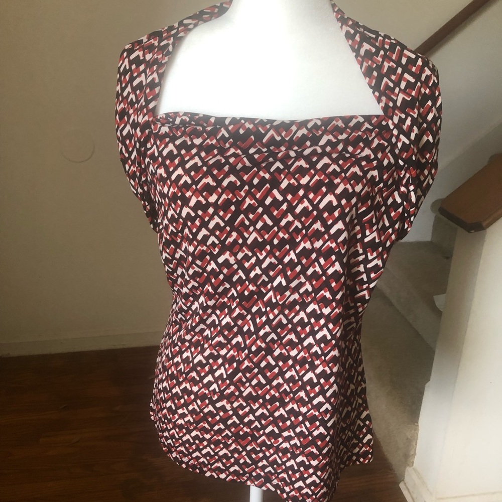 Large Worthington Square-Neck Top with Cap Sleeves